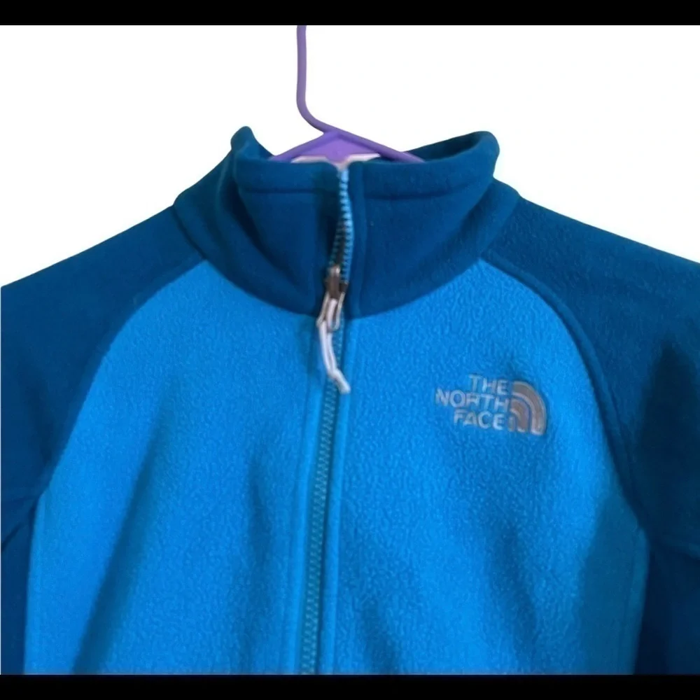 THE NORTH FACE Blue Fleece Full Zip Jacket Coat - Picture 5 of 5